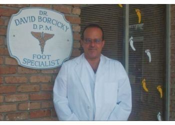 Photo of DAVID J. BORCICKY, CONDITIONS TREATED:Athlete&#x27;s Foot, Bunions, Corns, Diabetic Foot Care, Foot Surgery, Foot Orthotics, Flat Feet, Foot and Toe Fractures, Foot Pain, Fungal and Ingrown Toenails, Hammertoes, Heel Pain and Spurs, Neuroma (Morton&#x27;s), Plantar Warts, Sports Medicine &amp; Wound in MOBILE