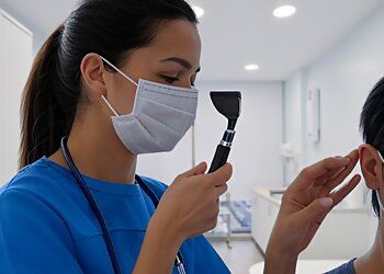 Photo of DR. CAROLINE LABBE, CONDITIONS TREATED:Nasal Congestion, Ear Infections, Adenoids, Thyroid and Breathing Problems, Taste Disorders, Sinus Conditions, Nasal Problems, Snoring &amp; Hearing DisordersTREATMENTS OFFERED:Earwax Removal in LEVIS