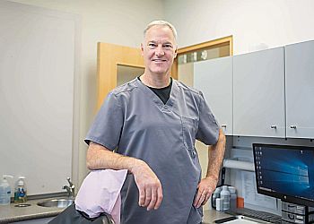 Photo of DR. DENNIS A. DODDS, CONDITIONS TREATED: TMJ, Snoring and Periodontal Disease TREATMENTS OFFERED: Veneers, Whitening, Bridge, Restorative, Root Canals, Digital Radiographs, Implants, Fillings, Cosmetic Dentistry, Bonding, Crowns, Cleaning &amp; Frenectomies (Tongue Ties) in REGINA