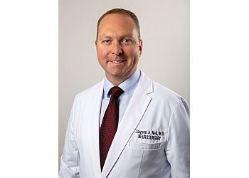 Photo of DR. JAYSON A. NEIL, CONDITIONS TREATED: Brain Tumor (Benign and Malignant Tumors), Spine Tumor, Skull Base Neurosurgery, Cerebrovascular Conditions, Degenerative Disc Disease (Cervical and Lumbar), Complex Spine Conditions (Degenerative Spine Disease, Degenerative Scoliosis, Spinal Instrumentation, and Reconstruction), Peripheral Nerve Disorders (Carpal Tunnel Syndrome, Ulnar Neuropathy), Trigeminal Neuralgia, Cranio-Cerebral and Spine Trauma
TREATMENTS OFFERED: Brain Tumor Surgery, Spine Tumor Surgery, Cerebrovascular Surgery (Including Aneurysm and Arteriovenous Malformation Treatment), Complex Spine Surgery, Peripheral Nerve Surgery &amp; Gamma Knife Radiosurgery in KANSAS CITY
