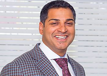 Photo of DR. RAJ DHIMAN, CONDITIONS TREATED: Sleep Apnea, Gum Disease, TMJ and TMD, Wisdom Tooth Issues and Oral Cancer TREATMENTS OFFERED: Digital X-Rays, Silver Diamine Fluoride, Dental Sealants, Bio-Compatible Treatments, Sedation, Dental Crowns, Bridges, Dentures, Full Mouth Reconstruction, Preventative Dentistry, CEREC Same Day Crowns, Invisalign® Clear Braces, Root Canal Therapy, Scaling and Root Planing &amp; Neuromuscular Dentistry in DELTA