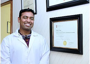Photo of DR. ROHIT JAMES, CONDITIONS TREATED: TMJ (Temporomandibular Joint Disorders) TREATMENTS OFFERED: Fillings, Teeth Cleaning, Dental Crowns, Oral Cancer Screening, Wisdom Teeth Removal, Whitening, Sports and Night Guards, Root Canal, Bridges, Smile Analysis, Restorations, Gum and Bone Grafting, Veneers, Dentures &amp; Conscious Sedation in CHATHAM