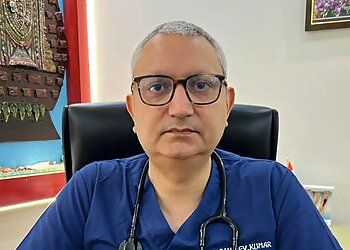 Photo of DR. SANJEEV KUMAR, Unstable Angina, Chronic Chest Pain (Angina), Coronary Artery Disease, Atherosclerosis, Heart Attack (Myocardial Infarction), Coronary Bifurcations, Echocardiography, Peripheral Interventions, Non-Invasive Cardiology, Heart Valve Disease (Tricuspid, Mitral, Aortic, Pulmonic), Hypertrophic and Ischemic Cardiomyopathy, Acute Aortic Dissection, Peripheral Angioplasty, Stress Echocardiography, Peripheral Arterial Disease, Treadmill Test, Cardiac Ablation, Heart Failure &amp; Cardiogenic Shock in HYDERABAD