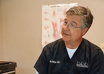 Photo of R. ALEX DELLINGER, CONDITIONS TREATED: Foot and Ankle Fractures, Nail Disorders, Corns, Calluses, Neuromas, Bunions, Ingrown Toenails, Skin Disorders, Plantar Fasciitis, Heel Pain, Hammer Toe, Sports Injuries, Fungal Nails, Flat Feet and Heel Spurs TREATMENTS OFFERED: Bunions Treatments, Ingrown Toenails Treatments, Wound Care, Foot Surgery, Diabetic Shoes &amp; Flat Feet Treatments in LITTLE ROCK